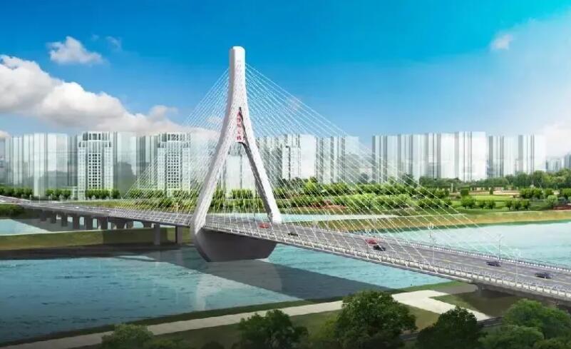 邛崃首座(zuò)斜拉橋——斜江(jiang)河大橋建設(shè)有序推進