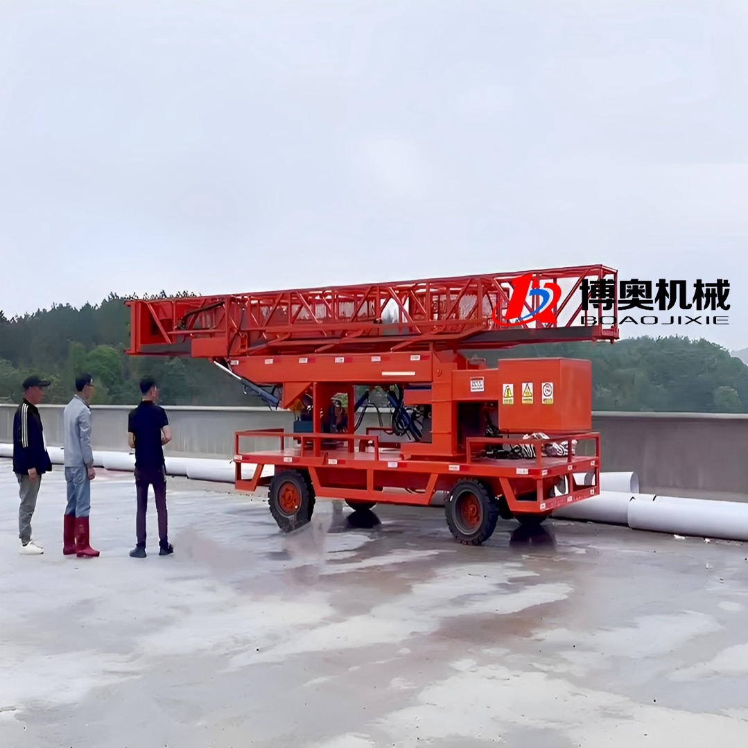 M60可跨越防(fang)抛網的液壓(ya)橋梁排水管(guǎn)側邊安裝設(she)備_檢修車