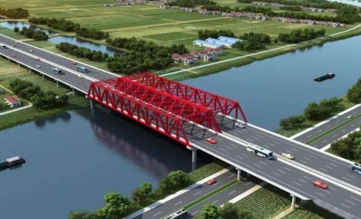 夏仕(shì)港大橋“導向”工(gōng)程鋼梁順利拼(pin)裝