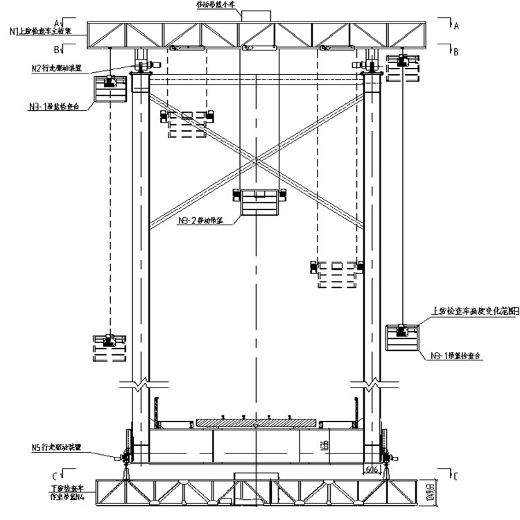 鋼桁(héng)架橋梁上(shàng)弦檢查小(xiǎo)車